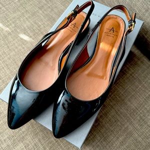 Aquatalia Black Slingback patent leather Size 8.5